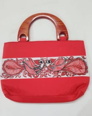 Handbag #3 - Madhubani painting (10" x 7")