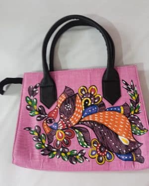 Handbag #4 - Madhubani painting (12" x 9")
