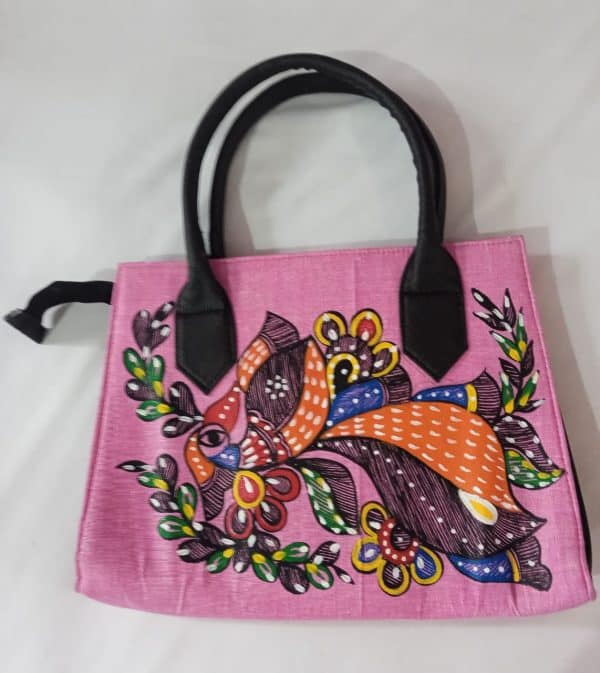 Handbag #4 - Madhubani painting (12" x 9")
