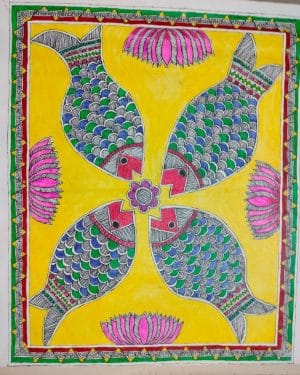 Matsya Raas - Madhubani painting - rupam - 01