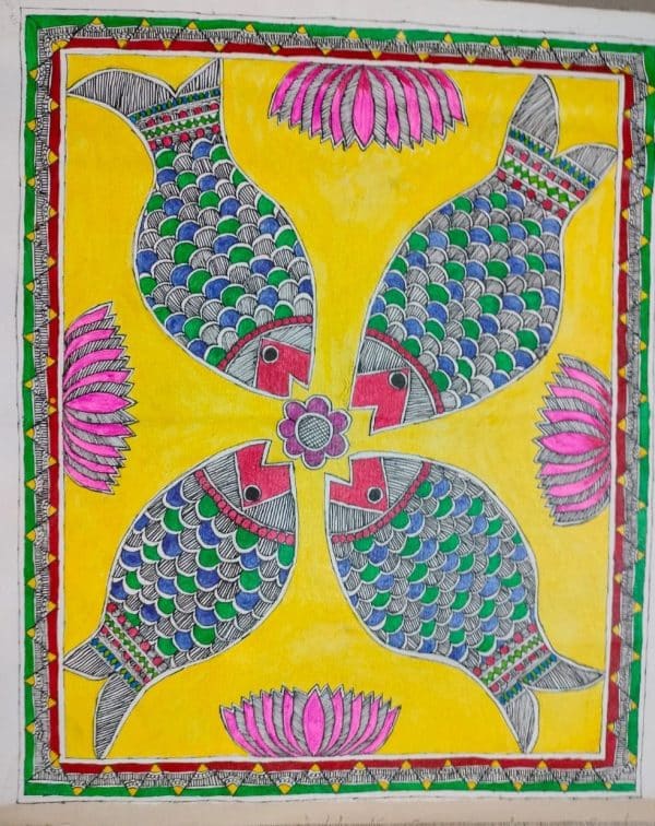 Matsya Raas - Madhubani painting - rupam - 01