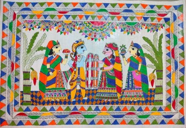 Ram Sita Vivah - Madhubani painting - rupam - 04