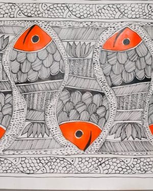 Matsya Raas - Madhubani painting - rupam - 07
