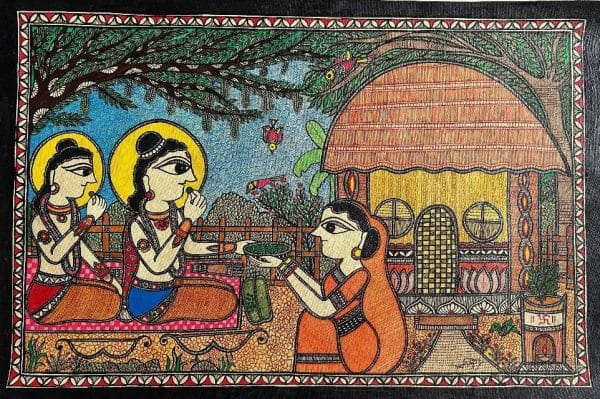 The tale of Sabri - Madhubani painting - Spandita - 08