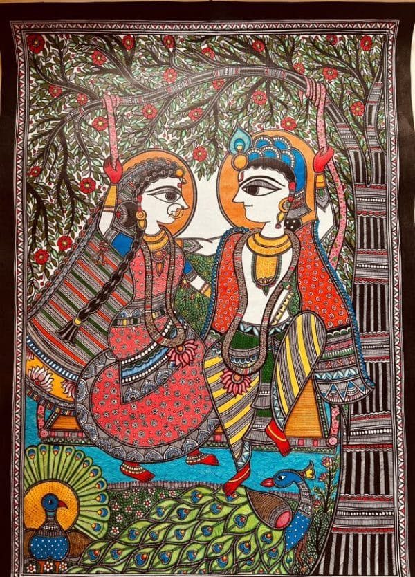 Hindola - Madhubani Painting (20" x 28")