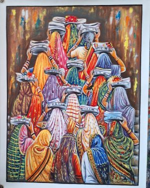 traditional, procession, colorful, garments, people, gathering, culture, ceremony, vibrant
