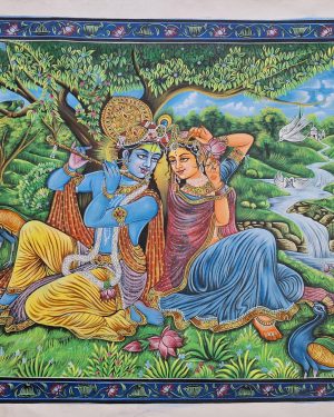 THIS IS BEAUTIFUL LORD RADHA KRISHNA PAINTING MADE ON CANVAS