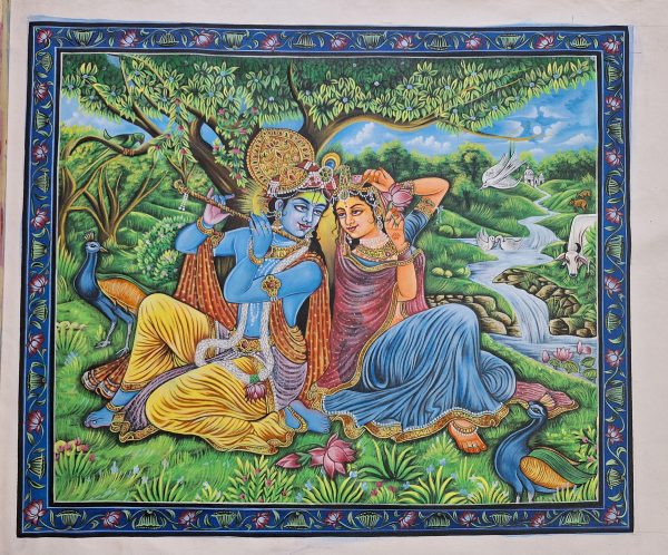 THIS IS BEAUTIFUL LORD RADHA KRISHNA PAINTING MADE ON CANVAS