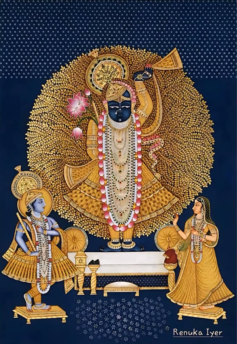 Shrinathji Full Moon Darshan - Pichwai Painting - Renuka - 01