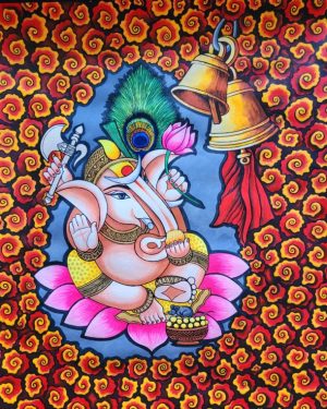 Kishora Ganesha - Indian Art (30 cms x 42 cms)
