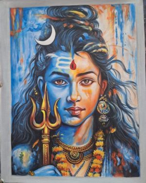 shiva, parvati, hindu, deity, spiritual, trident, vibrant, colorful, mythology, culture