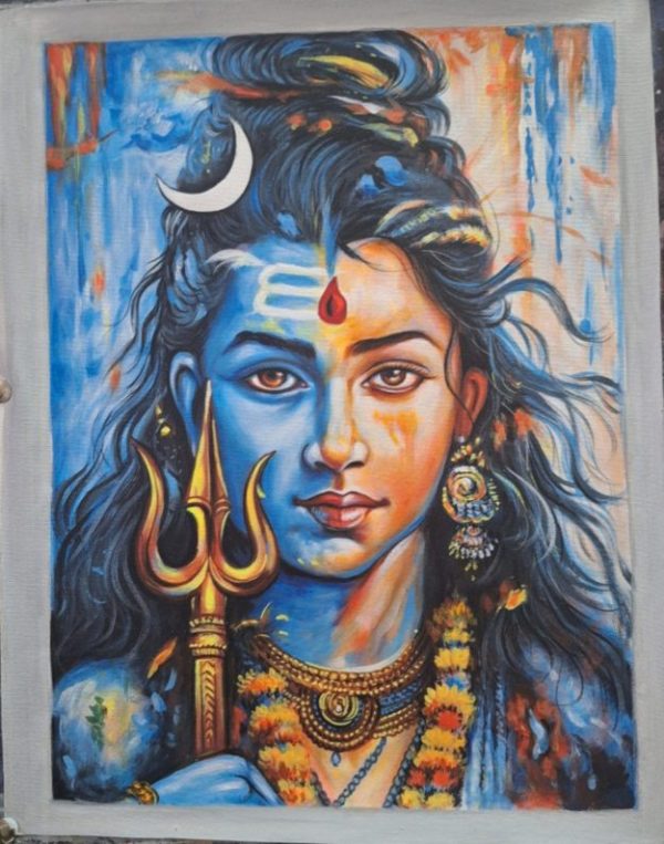 shiva, parvati, hindu, deity, spiritual, trident, vibrant, colorful, mythology, culture