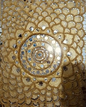 Rose of Sharon from The Bible (Song of Solomon 2:1-2) - Lippan Art (1.5ft x 1.5ft)