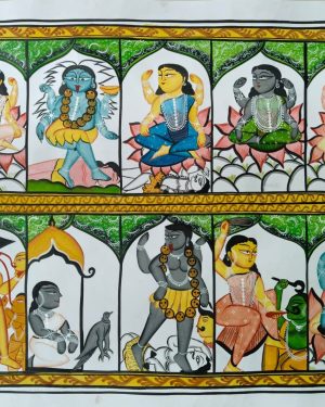 Dasa Mahavidya - Kalighat Painting - Jahir