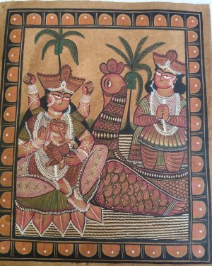 Kamala Kamini - Kalighat Painting - Jahir