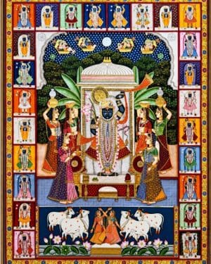 Shrinathji Pichwai Painting – 50 x 82 Inches