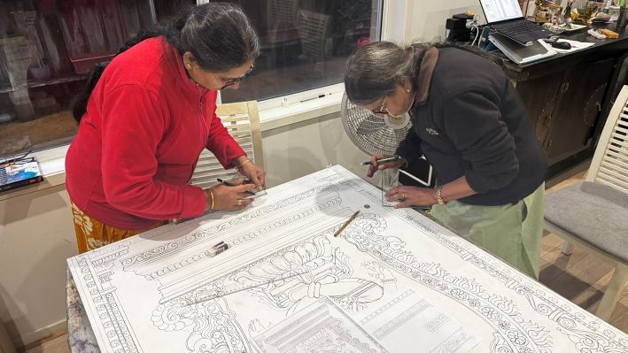 Yoga Narasimha Sketching process IMG_3559